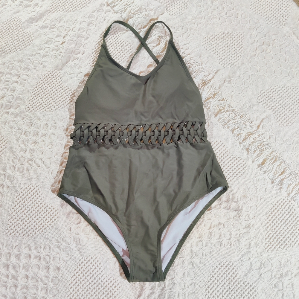 Green One Piece Swimsuit